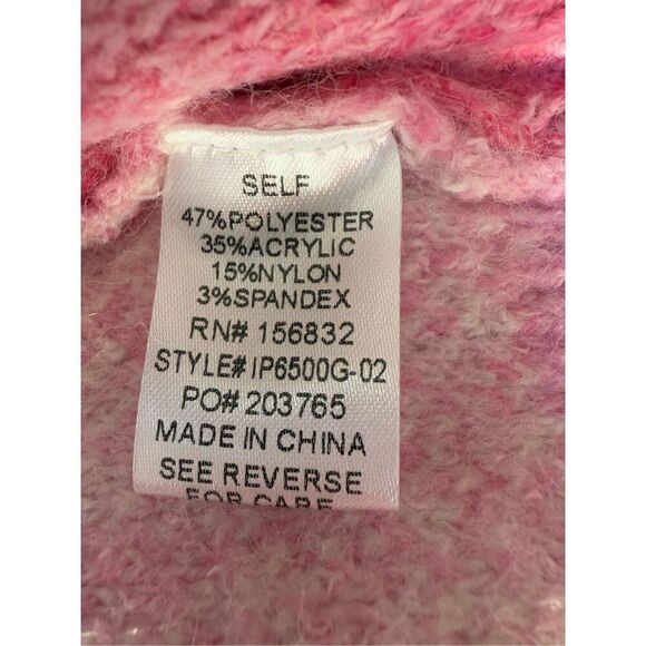 BiBi Cozy Oversized Pink Heart Cardigan - Picture 13 of 13